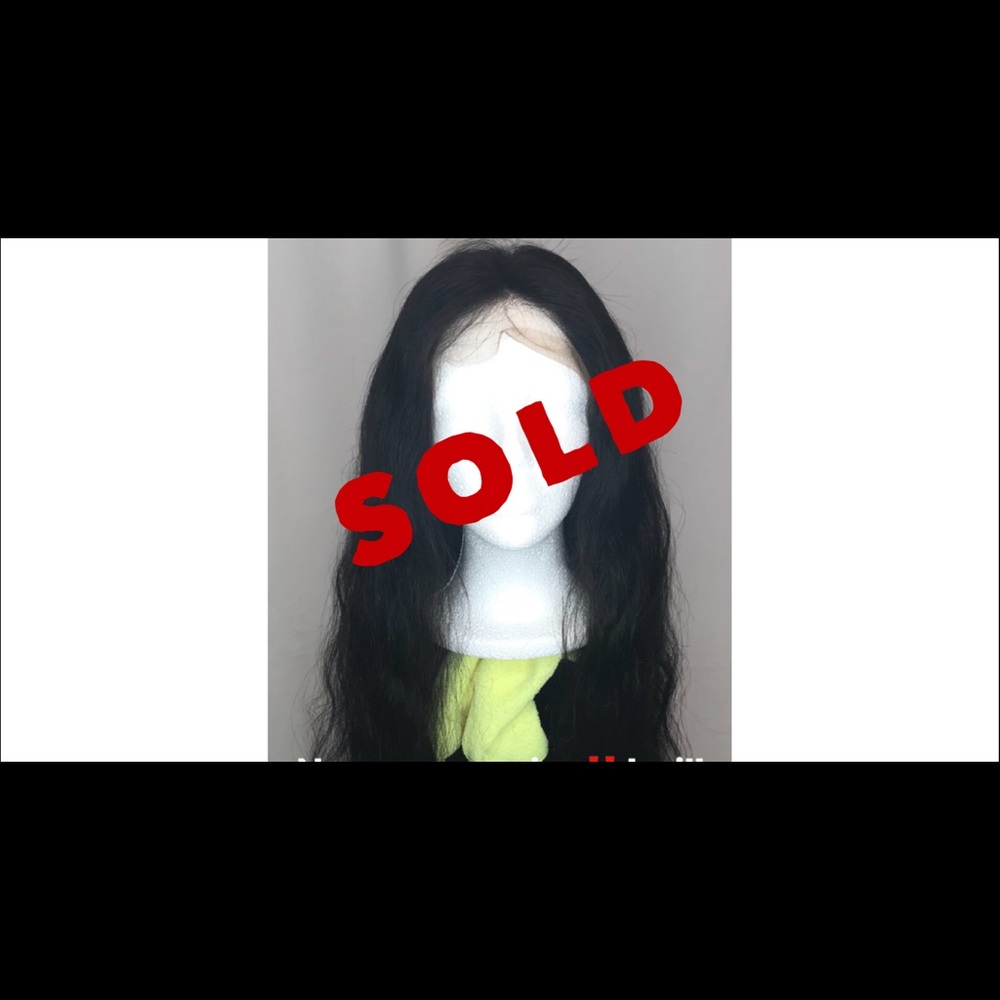 28 inch Full lace human hair natural wave wig - Picture 1 of 7